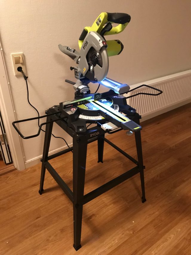 Power Tool Cutting Saw On A Stand