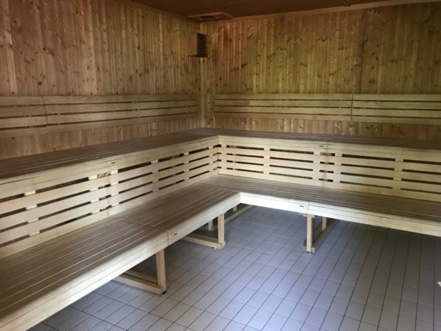 Relaxation Steam Sauna Covered In Wood