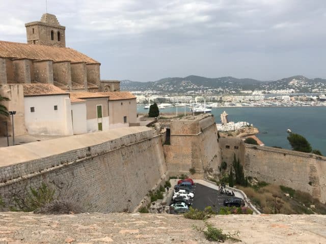 Fortress Wall In Ibiza City With City View