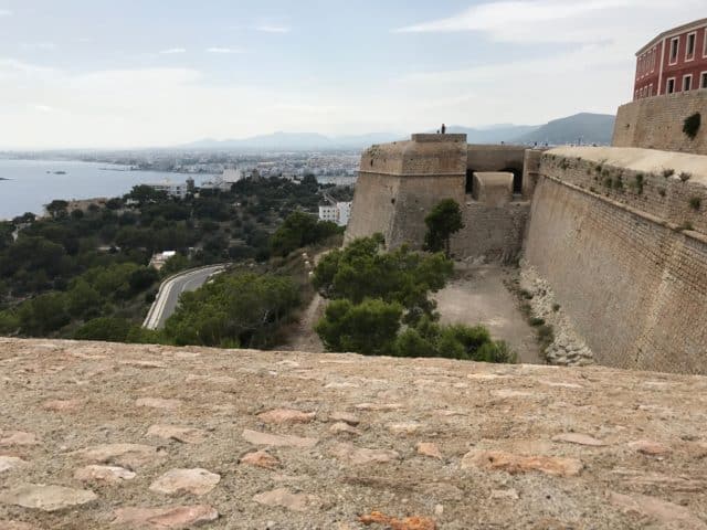 View From A Spanish Fort Over Trees And Sea And Mountains And Society