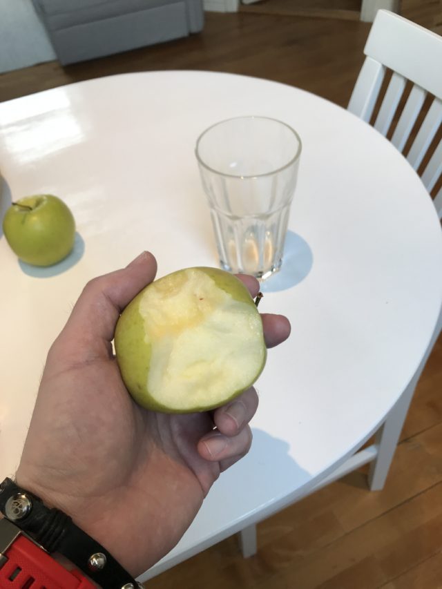 Bite Taken Out Of A Green Apple