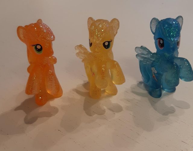 Mini My Little Pony Horses Standing On A White Table