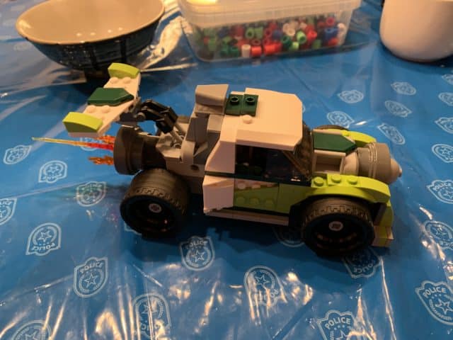 Lego Car Build On A Table In A Kid’s Room