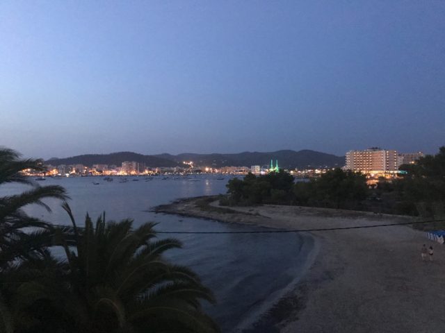 San Antonio City Skyline At Night In Ibiza