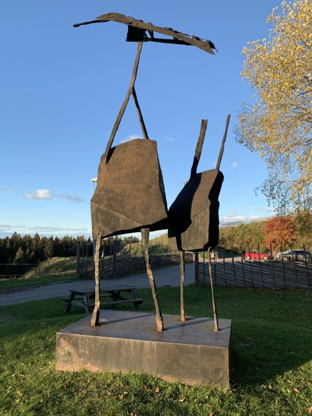 Nordic Iron Metal Art Installation Statue