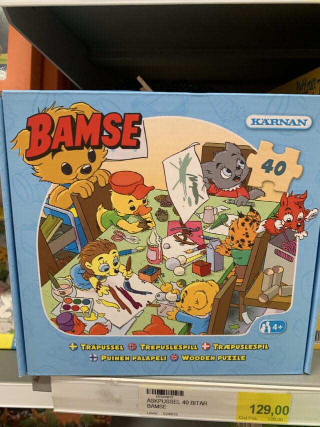Swedish Cartoon Character Bamse Child Puzzle