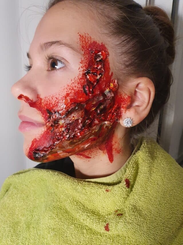 Scary Bloody Halloween Makeup Face Injury
