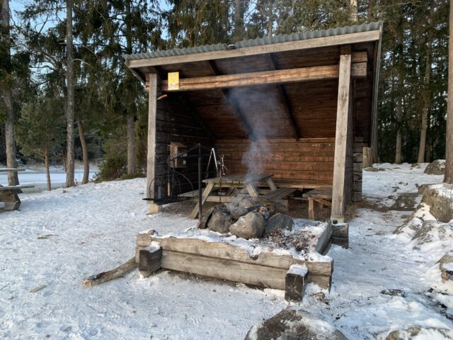 Wilderness Fireplace Hut By Camping Site