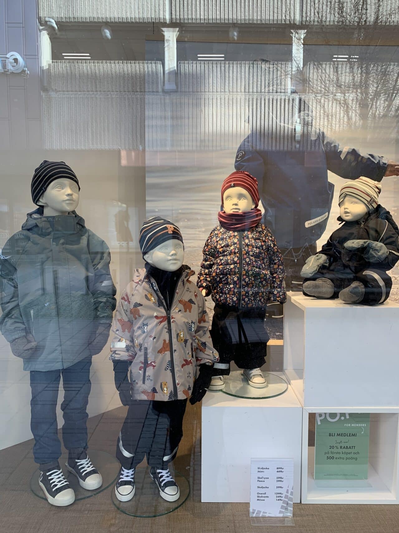 Children Winter Clothing In Store Window