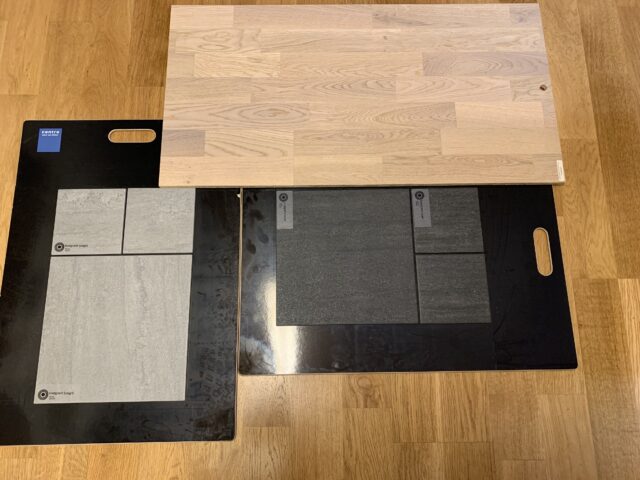 Demo Display Of Floor Tiles And Wood
