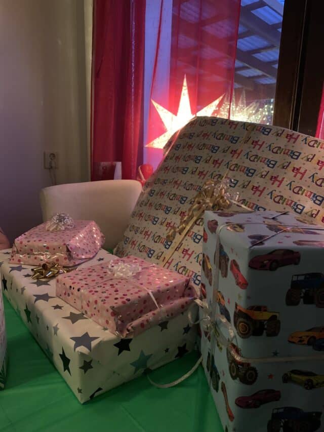 Wrapped Presents And Gifts On A Table