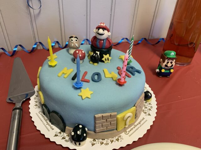 Super Mario Characters Marzipan Birthday Cake