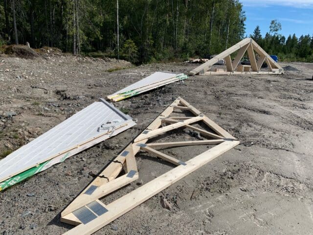 Trusses For Roof Construction On A New House